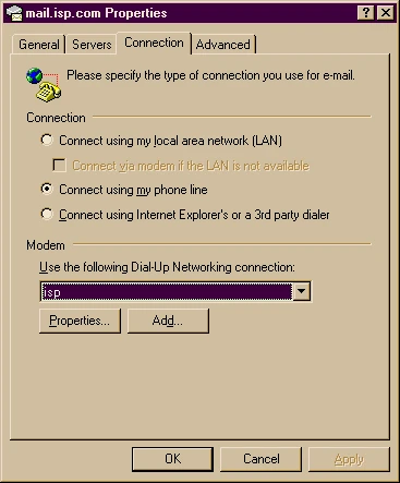 Connection Tab