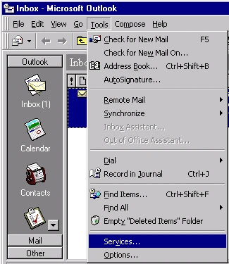 Tools -> Services