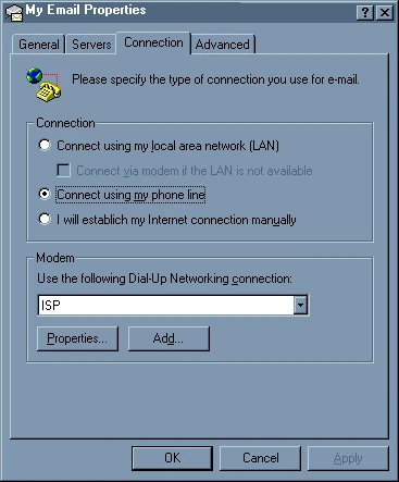 Connection Tab