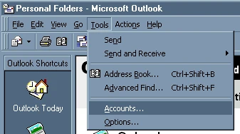 Tools -> Accounts